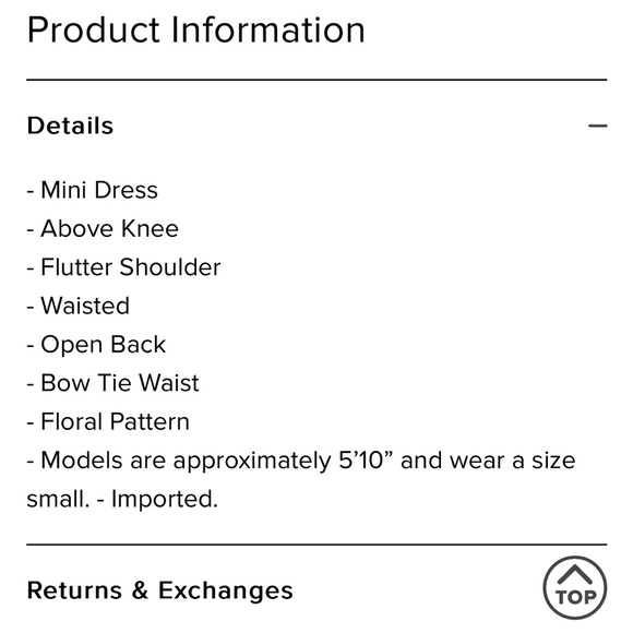 Elianna Floral Flutter Mini Dress - Picture 5 of 5